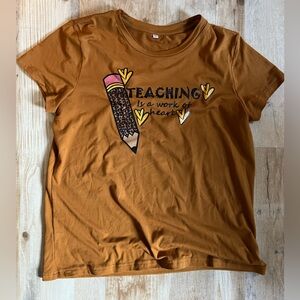 Source Unknown Brown Graphic Tee